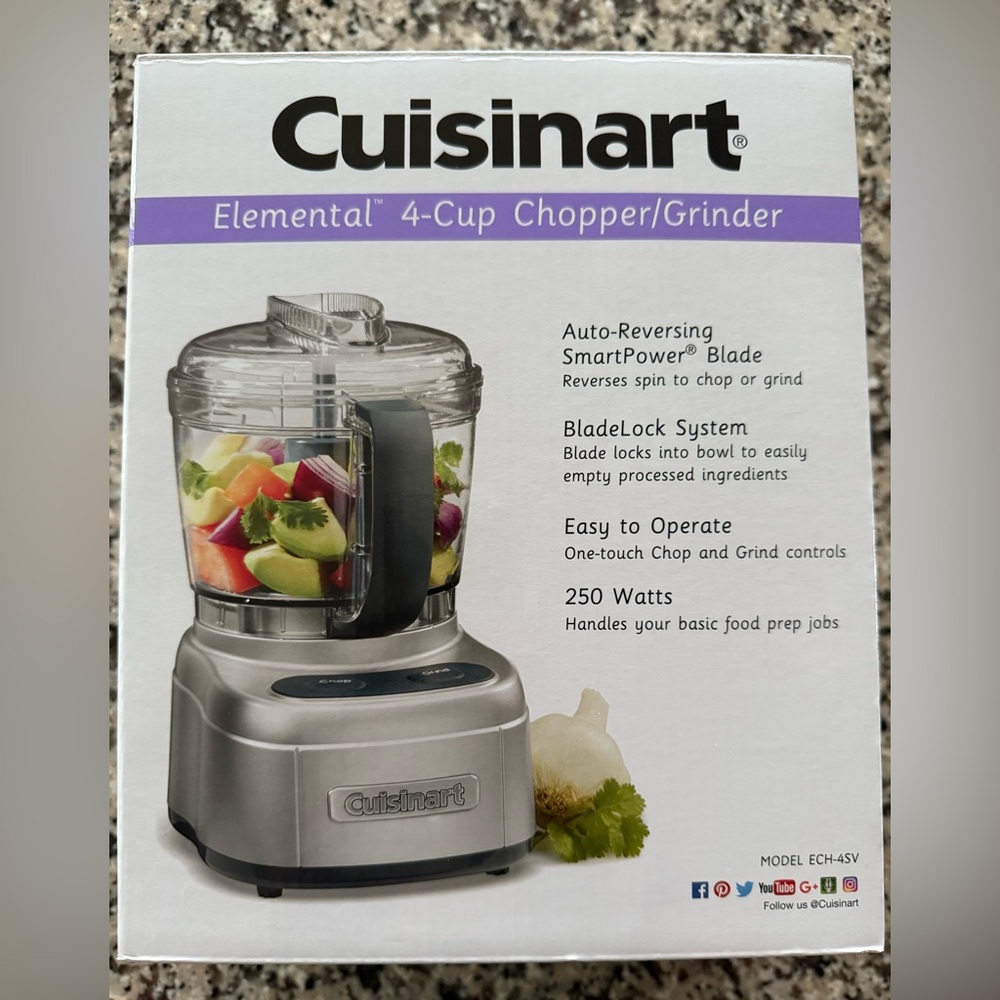 NWT Cuisinart Elemental 4 Cup Chopper/Grinder